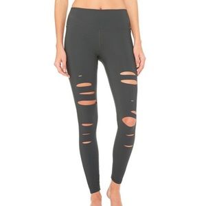Alo yoga high-waist ripped warrior legging